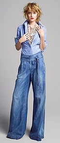 Широкие джинсы от Mango, весна 2009