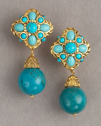 Jose & Maria Barrera Turquoise Серьги, Jose & Maria Barrera Turquoise